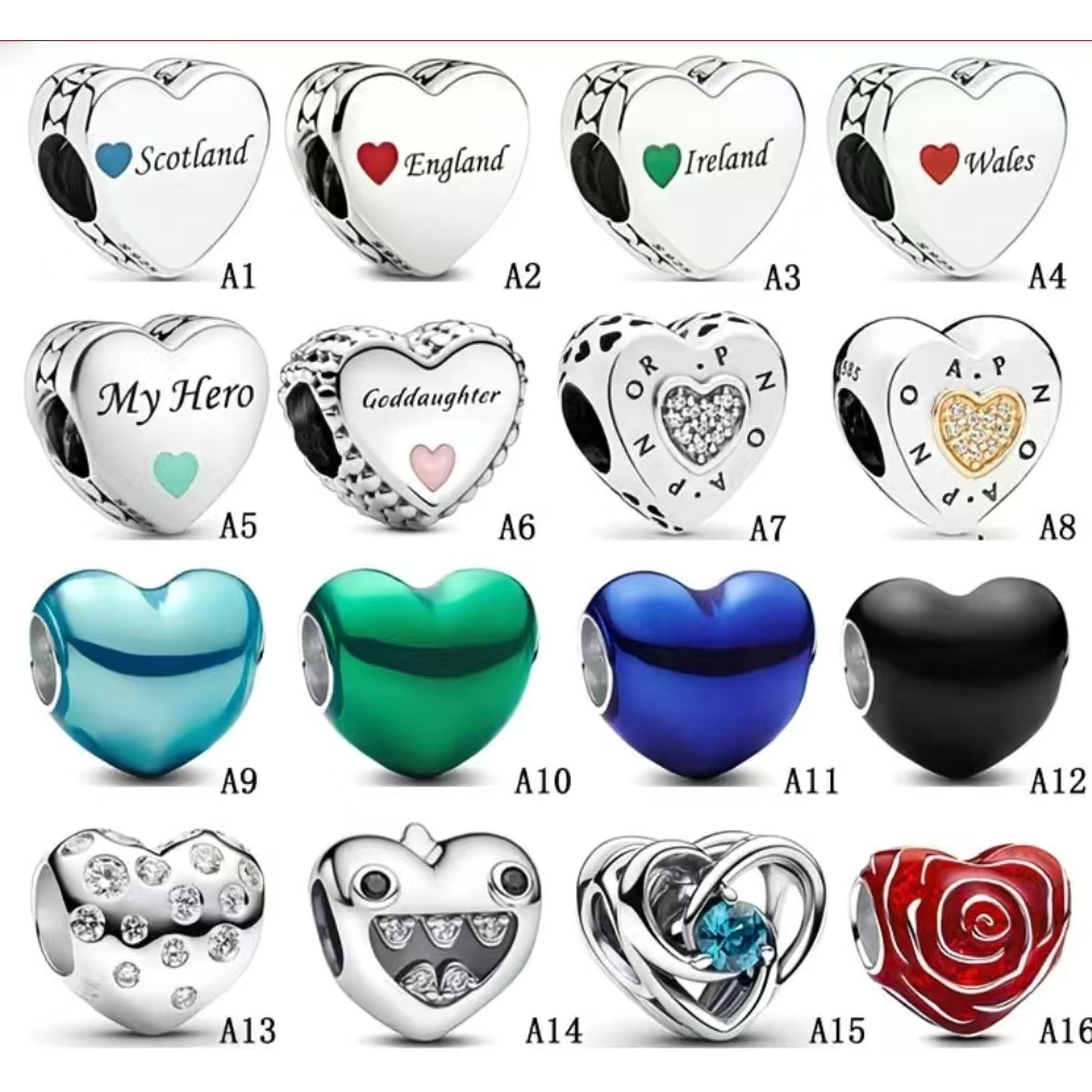 2026 NewS925 Black and Blue Heart Pendant / DIY Fashion Simple Pendant