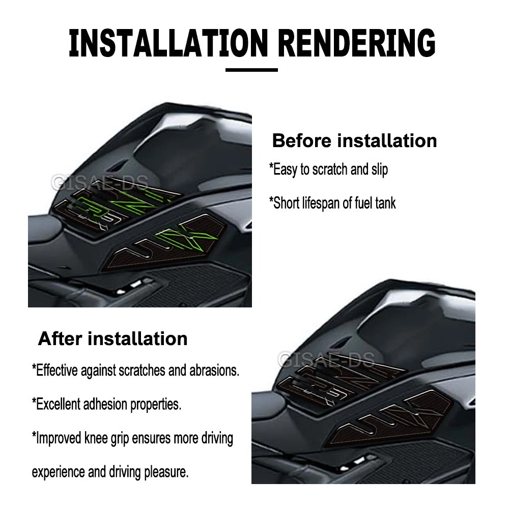 ZX25R ZX4R ZX4RR รถจักรยานยนต์การใช้ถังสติกเกอร์สําหรับ kawasaki Ninja ZX-4R ZX-4RR ZX-25R 3D อีพ็อก