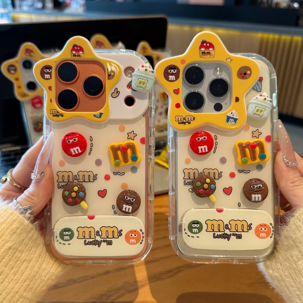 สไตล์ใหม่ 11 ความรู้สึกระดับไฮเอนด์ 12 ช็อกโกแลต M Bean ตุ๊กตาสามมิติ 13 ที่วางกระจก 14 เหมาะสําหรับ Apple 17promax เคสโทรศัพท์ 15 การ์ตูนสร้างสรรค์ iPhone16 กันกระแทกเคส