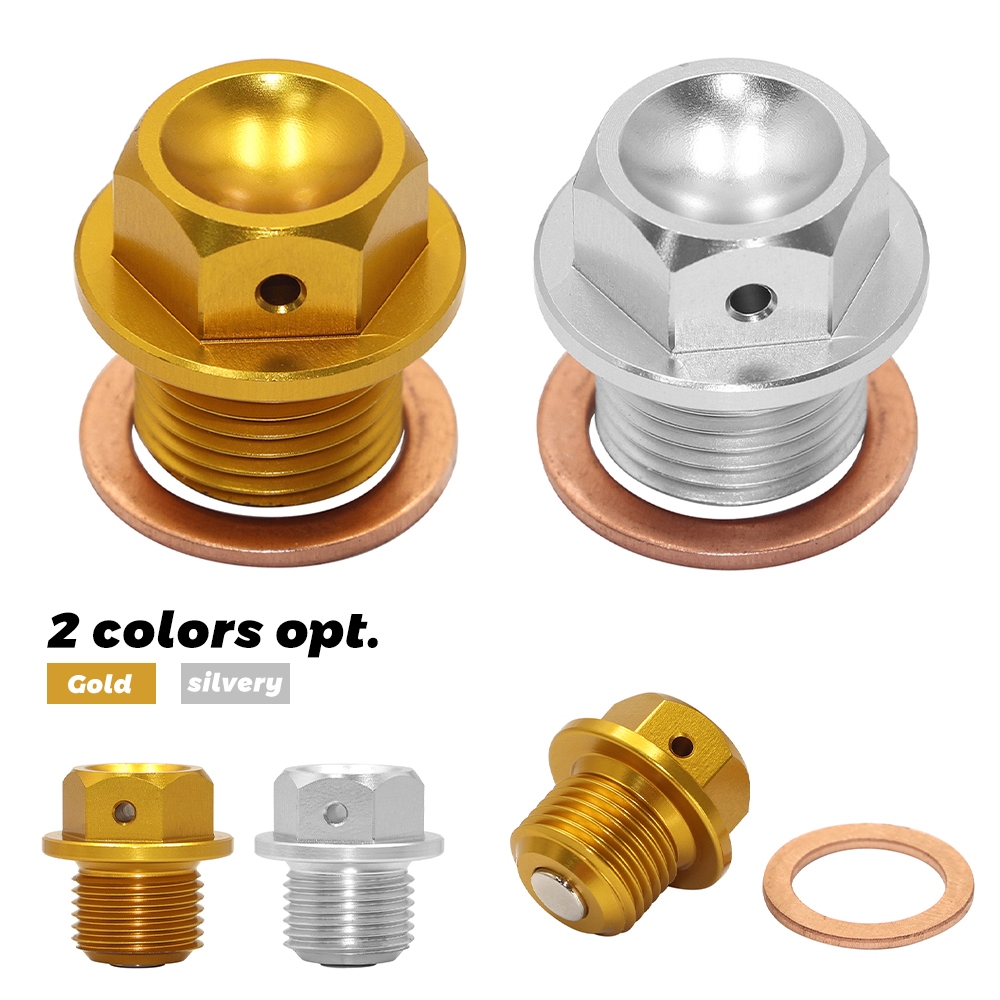 M14*1.25 แม่เหล็กน้ํามันท่อระบายน้ําปลั๊กสําหรับ Suzuki GSXS GSXR 600 750 1000 V Strom 250 Bandit 12