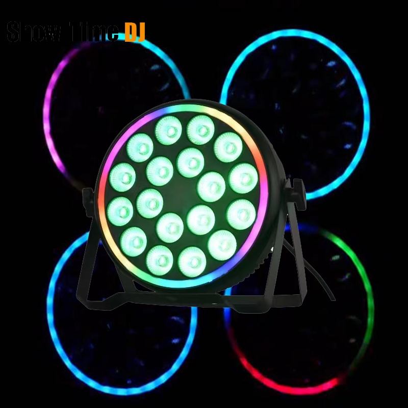ผลที่ดีแบนไฟ LED Par พลาสติก 18x10W RGBW Led Wash Parcans พร้อมรูรับแสง LED สําหรับ DJ Party