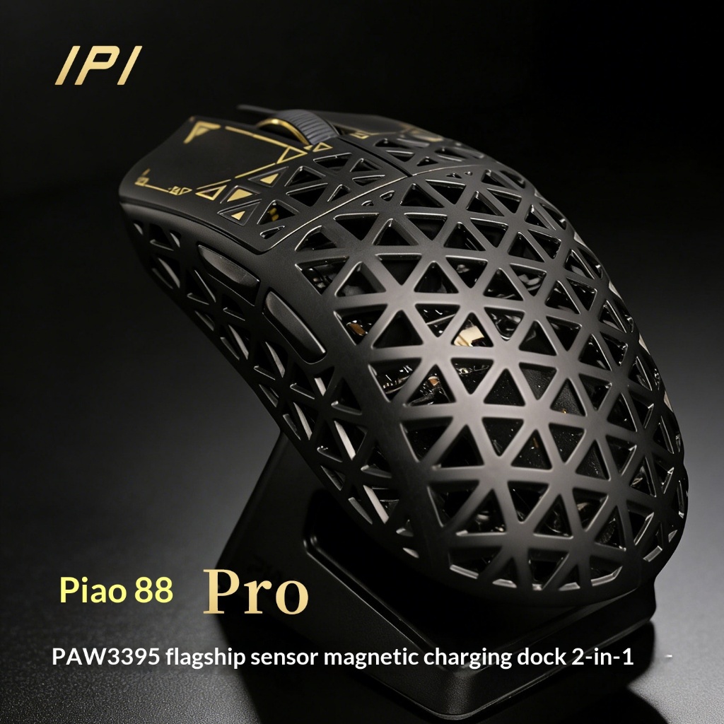 IPI PIAO PROเมาส์ไร้สาย PAW3395 DPI26000 เมาส์เกมสามโหมดน้ําหนักเบา