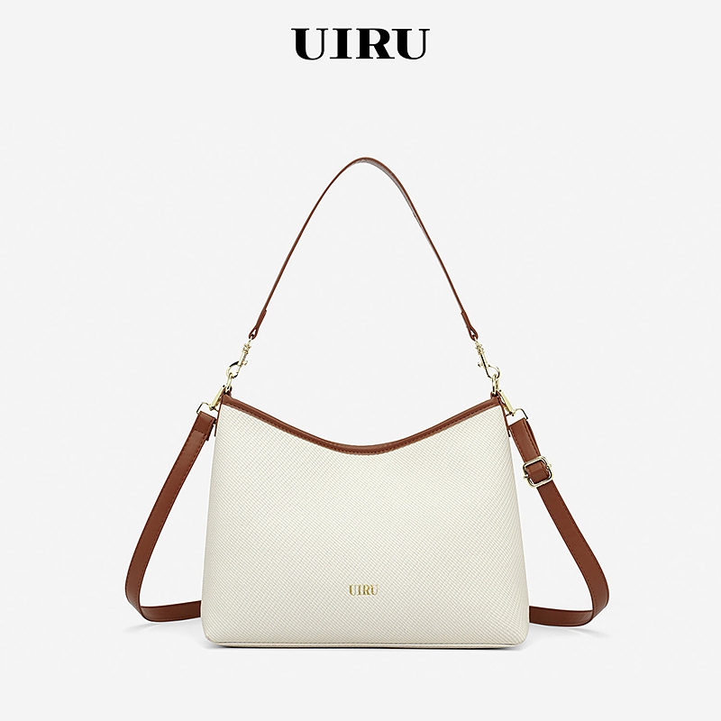UIRU กระเป๋าสะพายไหล่ข้างผู้หญิง กระเป๋าโทท หนังPU มีขนาดใหญ่ ปรับสายได้ เหมาะทำงานช้อปปิ้ง