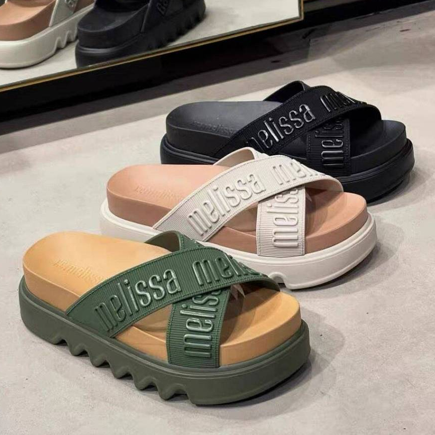 Melissa รองเท้าแตะพื้นหนาสไตล์ใหม่ สำหรับใส่ลำลอง