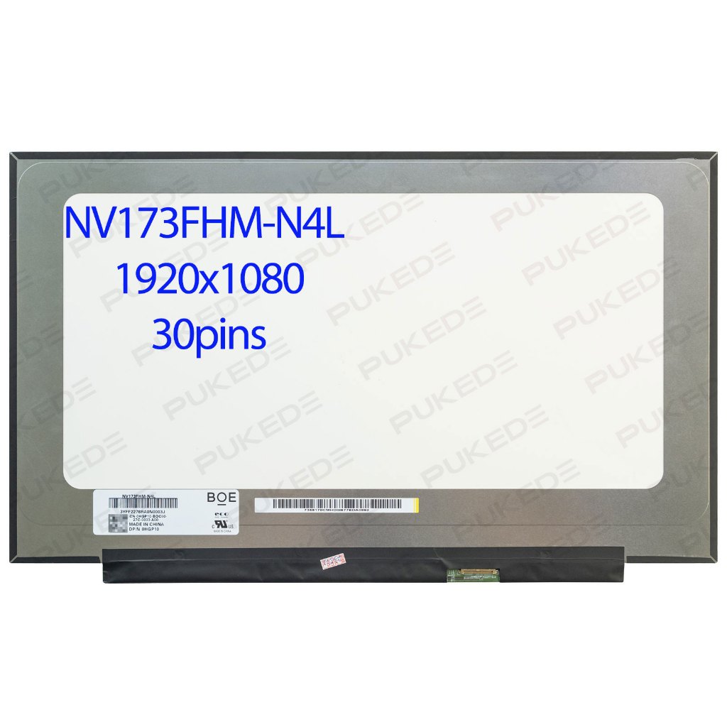 17.3 นิ้ว IPS แล็ปท็อปหน้าจอ LCD NV173FHM-N4L fit NV173FHM-N4F N173HCE-E3B DP/N 0HGP10 0VC9P0 FHD 19