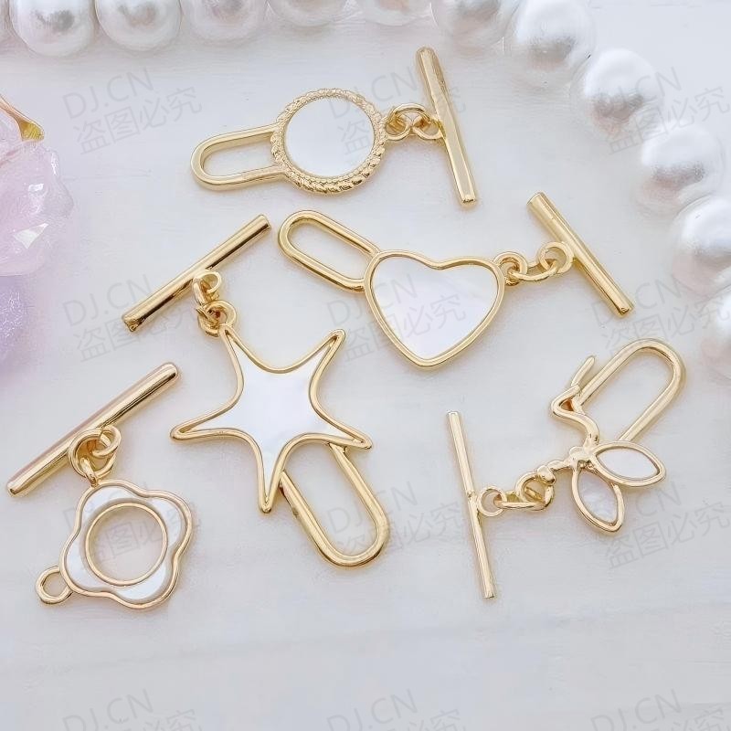 AWSS2015 [สีเดียวกว่า 5 ชิ้นแถม 1] 14K Gold Color Retention OT Buckle High Color Retention Star สร้อ