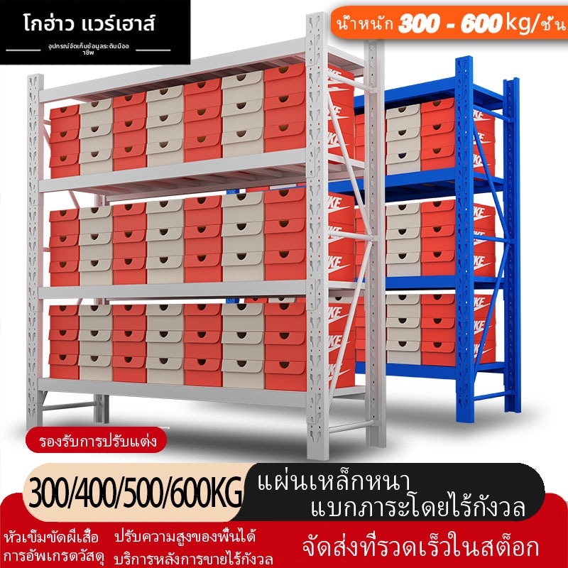 ชั้นเก็บของ ชั้นวางโชว์ของอเนกประสงค์ ปรับระดับได้โดยไม่ต้องใช้สกรู รับน้ำหนักได้ 2,500 กก