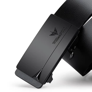 William polo เข็มขัดผู้ชายหนังแท้ เข็มขัดหัวเข็มขัดอัตโนมัติ อเนกประสงค์ Men belt high-grade automatic buckle genuine leather belt Pants belt