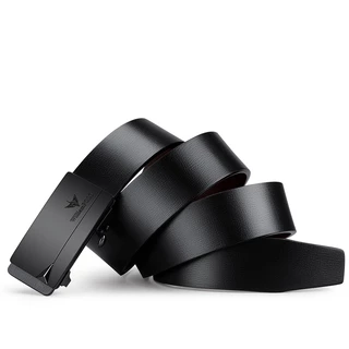 William polo เข็มขัดผู้ชายหนังแท้ เข็มขัดหัวเข็มขัดอัตโนมัติ อเนกประสงค์ Men belt high-grade automatic buckle genuine leather belt Pants belt