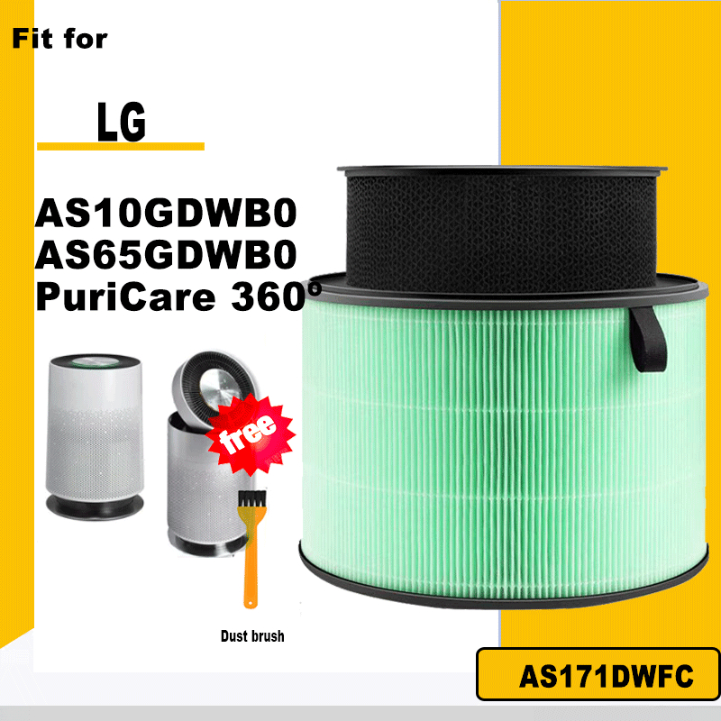 เหมาะกับ LG PuriCare 360o เครื่องฟอกอากาศ AS171DWFC AS65GDWB0 AS10GDWB0 Clean Booster Filter Replace