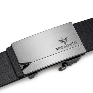 William polo เข็มขัดผู้ชายหนังแท้ เข็มขัดหัวเข็มขัดอัตโนมัติ อเนกประสงค์ Men belt high-grade automatic buckle genuine leather belt Pants belt