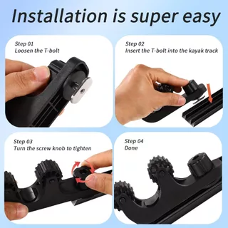 อุปกรณ์เรือ Canoes Oar Holder,Kayak Track Mount อุปกรณ์เสริม สวมใส่พลาสติกKayak Paddles ที่วางไม้พายเรือคายัค