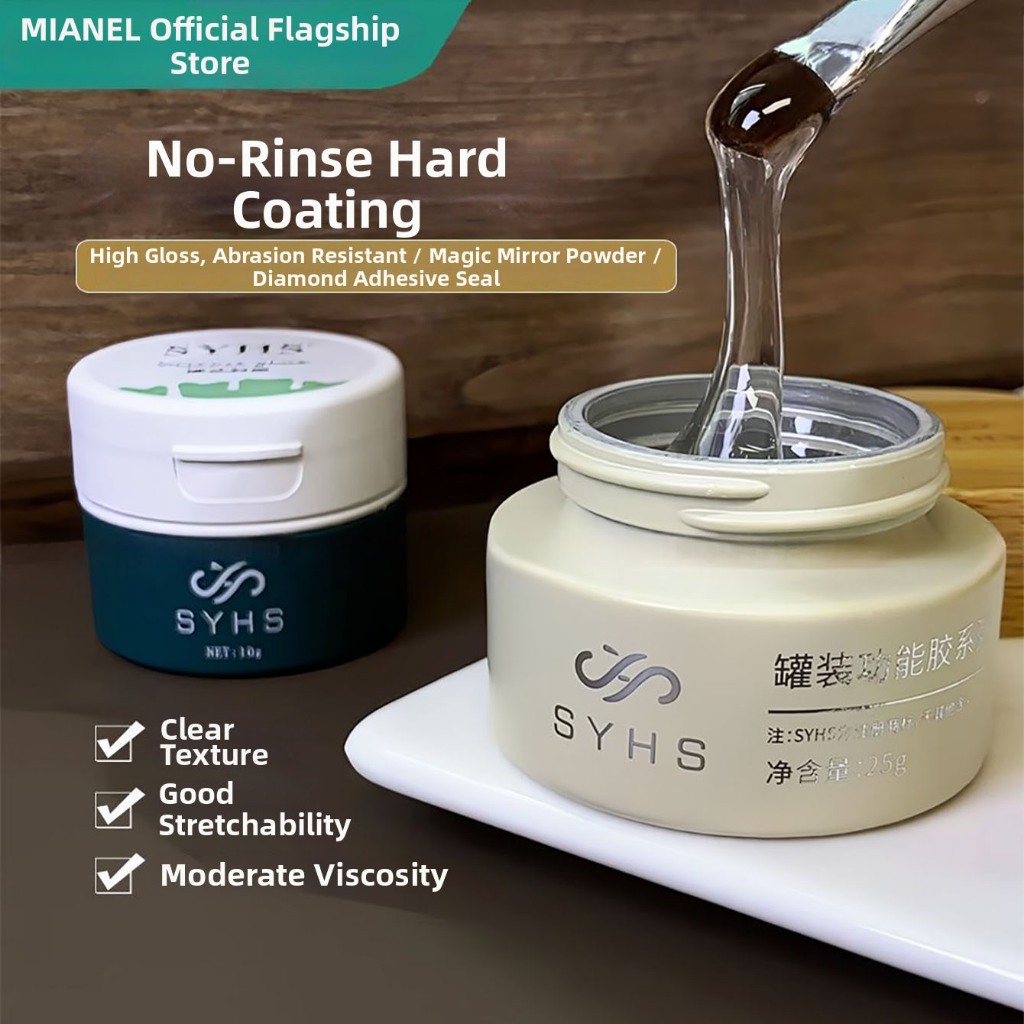 MIANEL Professional Hard Gel ไม่มีเช็ด Top Coat Builder เจล Strong Bonding สําหรับเล็บ Sculpting ยาว