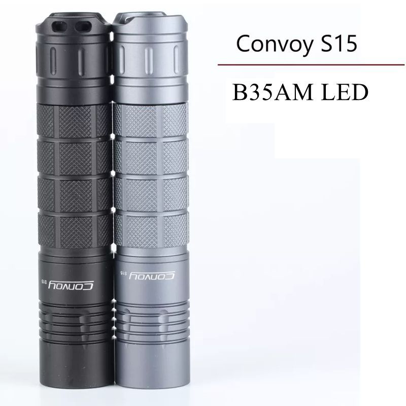 ไฟฉาย.Convoy S15 พร้อม B35AM LED ส่องสว่างสำหรับการตั้งแคมป์และเดินป่า
