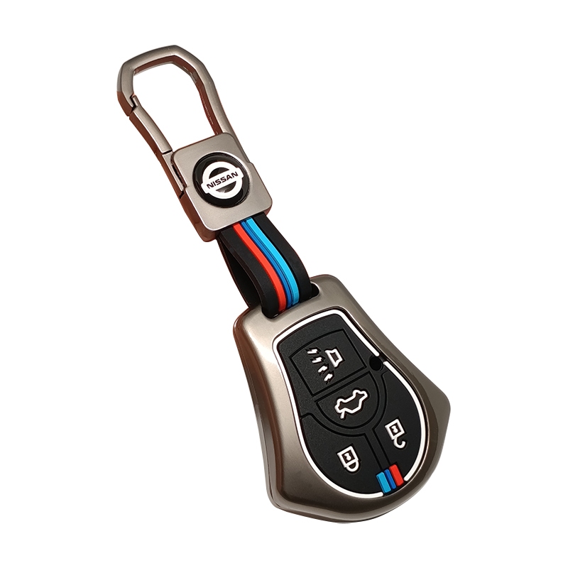 [ของขวัญสุดหรู] NISSAN MARCH NISSAN ALMERA NISSAN NAVARA พวงกุญแจครอบกุญแจรถ