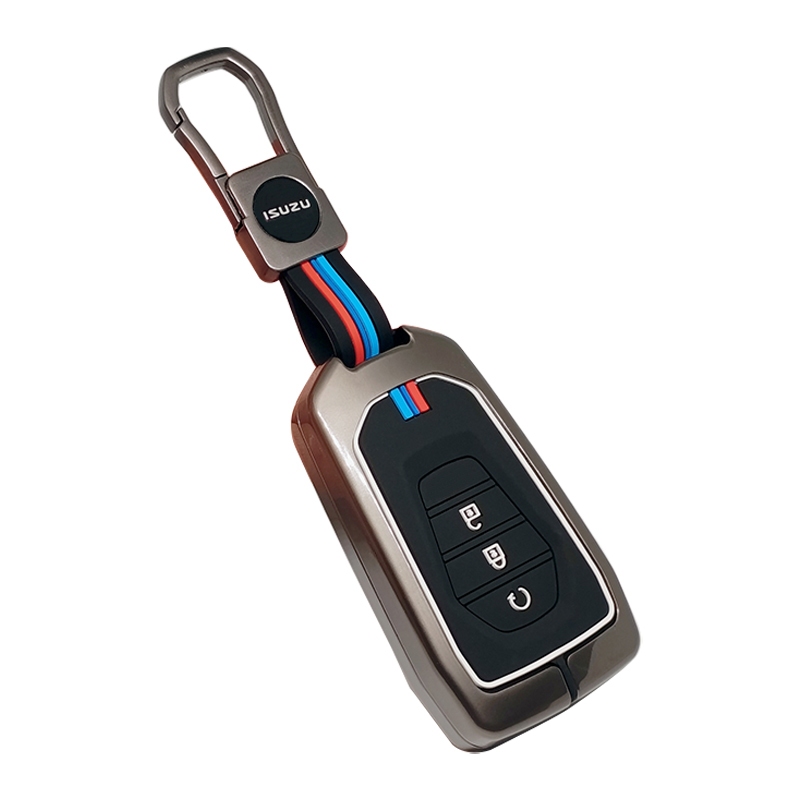 [ของขวัญหรูหรา] พวงกุญแจครอบกุญแจ Isuzu สําหรับ Isuzu D-max Dmax 2020 (3 ปุ่ม)
