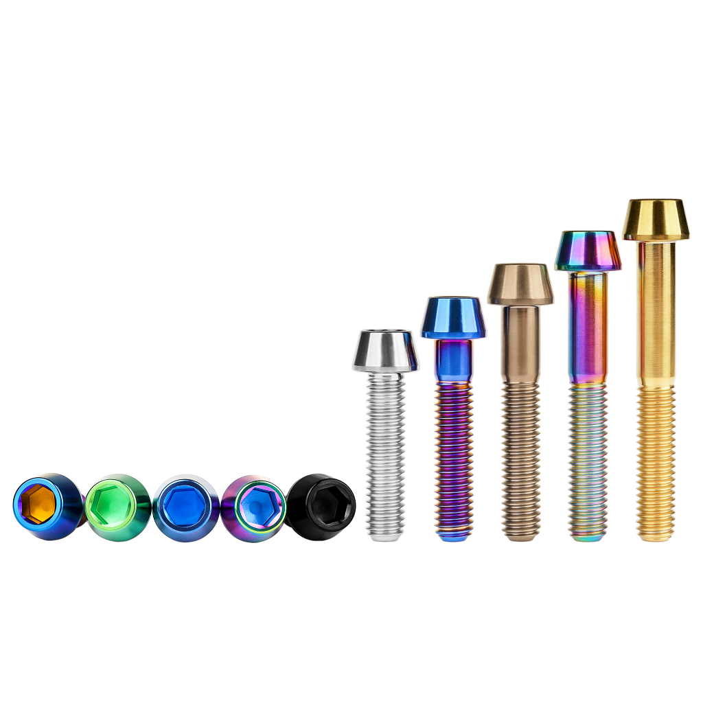 Wanyifa Titanium Bolt M5x9 16 18 20 25 30 35 40 45 50 55 60 มม.Taper หัวสกรูสําหรับจักรยาน Stem Seatpost ชิ้นส่วนจักรยาน GR5