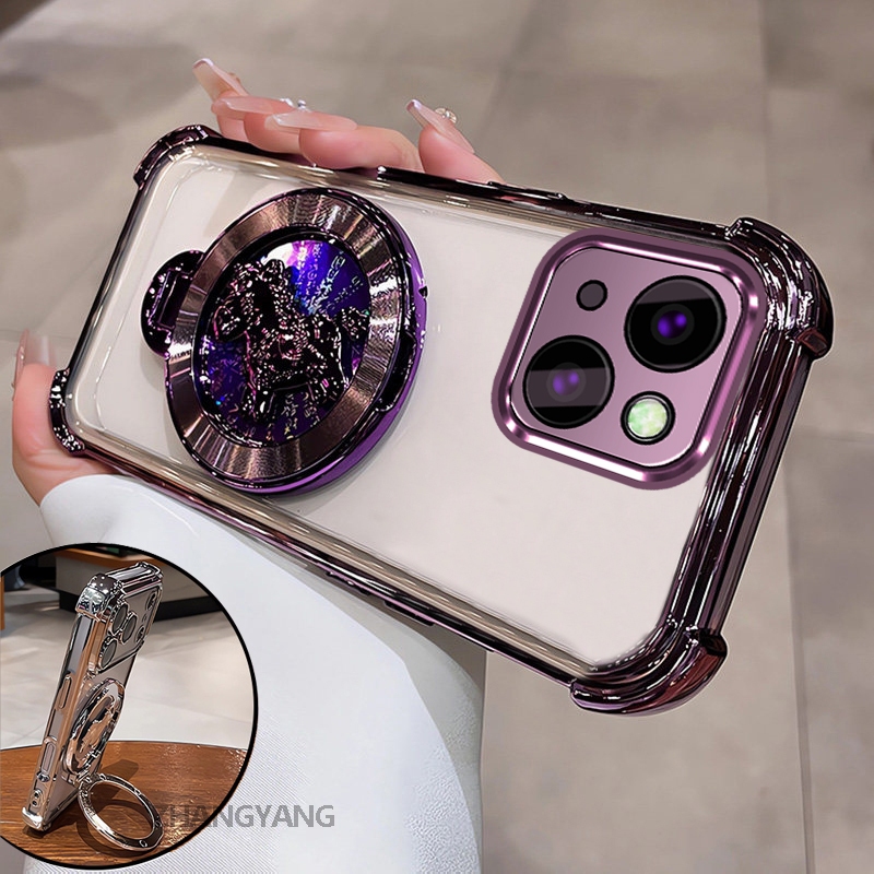 สําหรับ Tecno spark Go1 spark Go 2025 ขั้นสูงโปร่งใส Anti Drop เคสโทรศัพท์ความงาม 3D การ์ตูนเลเซอร์ขาตั้งโทรศัพท์ออกแบบใหม่ ราคา ถูกที่สุด ดีลบีเคเค แกลเลอรีภาพที่ 3