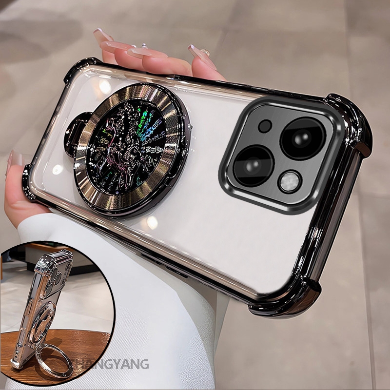 สําหรับ Tecno spark Go1 spark Go 2025 ขั้นสูงโปร่งใส Anti Drop เคสโทรศัพท์ความงาม 3D การ์ตูนเลเซอร์ขาตั้งโทรศัพท์ออกแบบใหม่ ราคา ถูกที่สุด ดีลบีเคเค แกลเลอรีภาพที่ 5