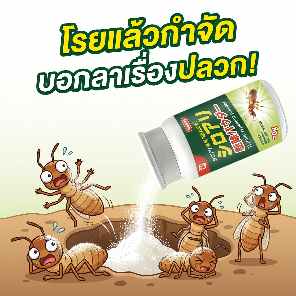 ฆ่าปลวกทันที! ผงกำจัดปลวก ยากำจัดปลวก ยาปลวก ยาฆ่าปลวก กำจัดปลวก ปกป้องยาวนาน