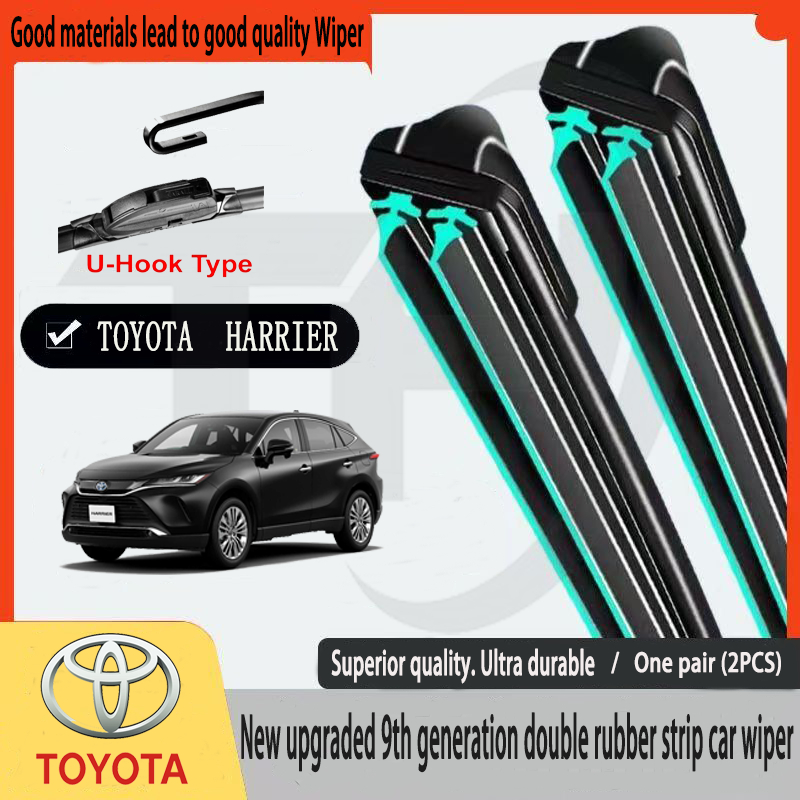 TOYOTA HARRIER ACU30 XU60 MCU10 XU80 (1998-2024) WIPER อัพเกรดใหม่รถ Double Rubber Strip Wiper
