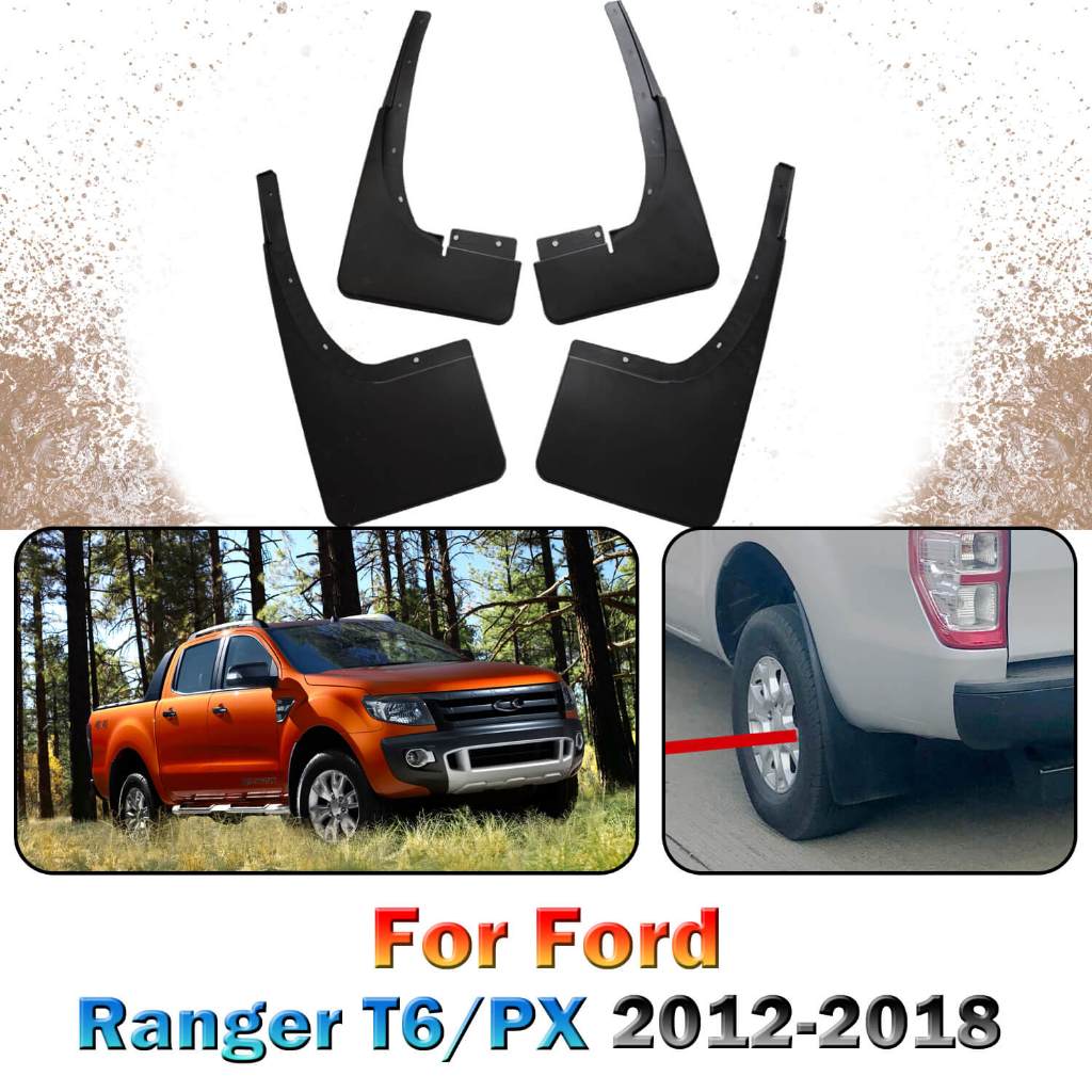 สําหรับ Ford Ranger T6 PX 4WD 2012 2013 2014 2015 2016 2017 2018 Mud Flaps Mudguards Fender