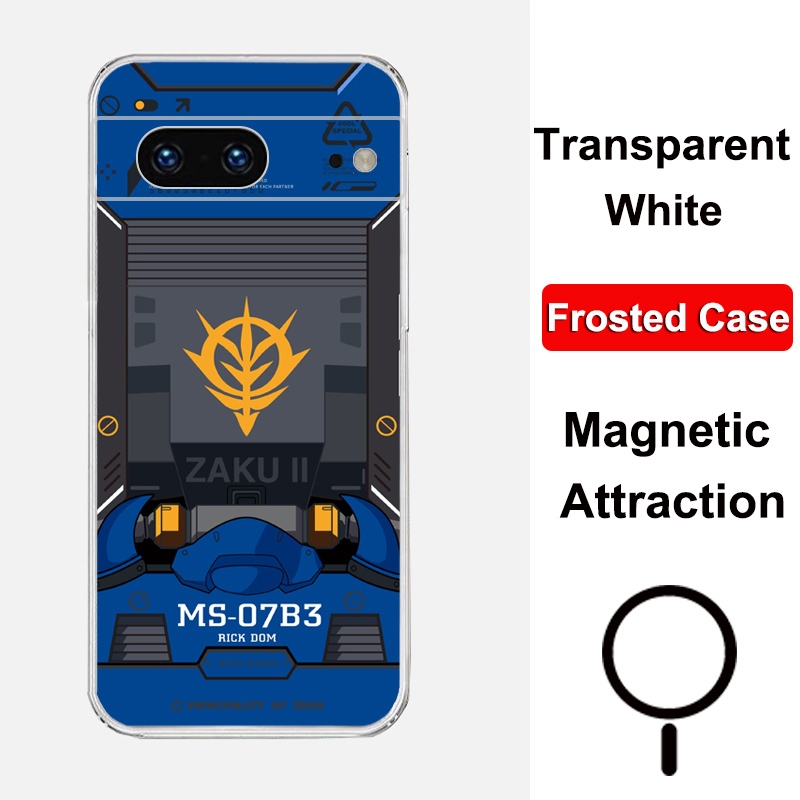 สําหรับ Google Pixel7 Pro เคสโทรศัพท์แม่เหล็ก Pixel 7A Clear Matte สีขาว TPU ซิลิโคนนุ่มสําหรับ Pixe