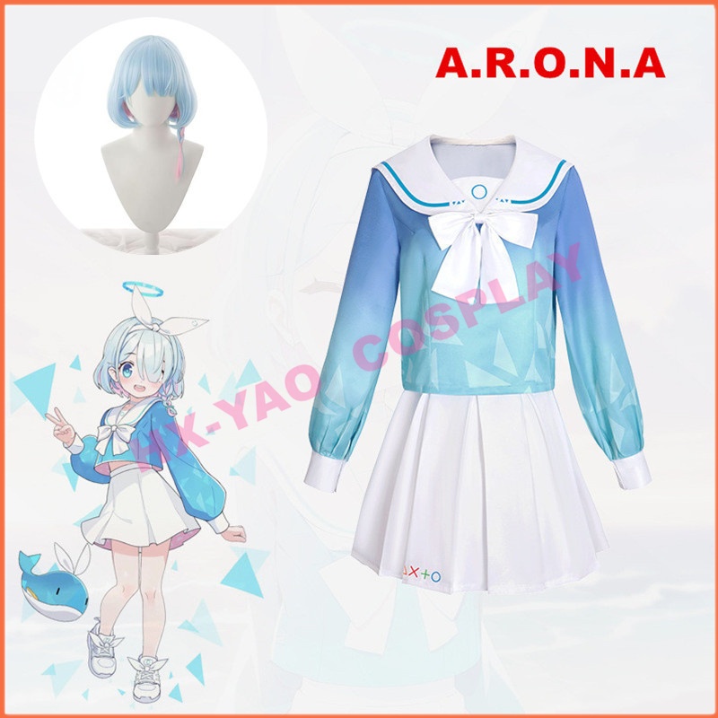【HX-YAO】Blue Archive Arona cosplay Azure File คอสเพลย์เกมเครื่องแต่งกายประสิทธิภาพ