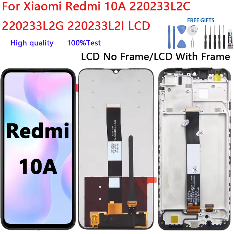 สําหรับ Xiaomi Redmi 10A 220233L2C 220233L2G 220233L2I จอแสดงผล LCD Touch Screen Digitizer Assembly 