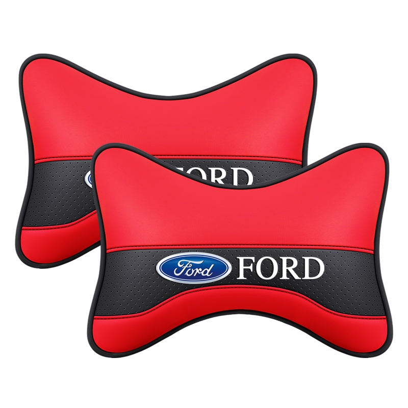 Breathable หนัง Headrest หมอนรองคอรถหัวคอหมอนสําหรับFord Focus 2 MK1 MK3 Mondeo MK4 Fiesta MK7 Fusio