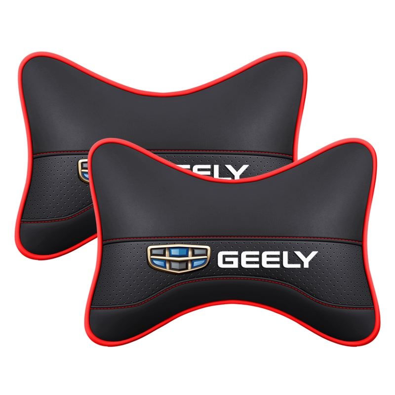 Breathable หนัง Headrest หมอนรองคอรถหัวคอหมอนสําหรับ Geely BO RUIO BO YUE ATLAS EMGRAND X7 DI HAO EM