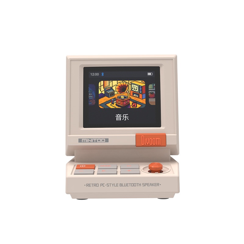 Divoom Minitoo ลําโพงบลูทูธลําโพงตั้งโต๊ะ Retro Smart Pixel Screen คอมพิวเตอร์พกพาไร้สายลําโพงขนาดเล
