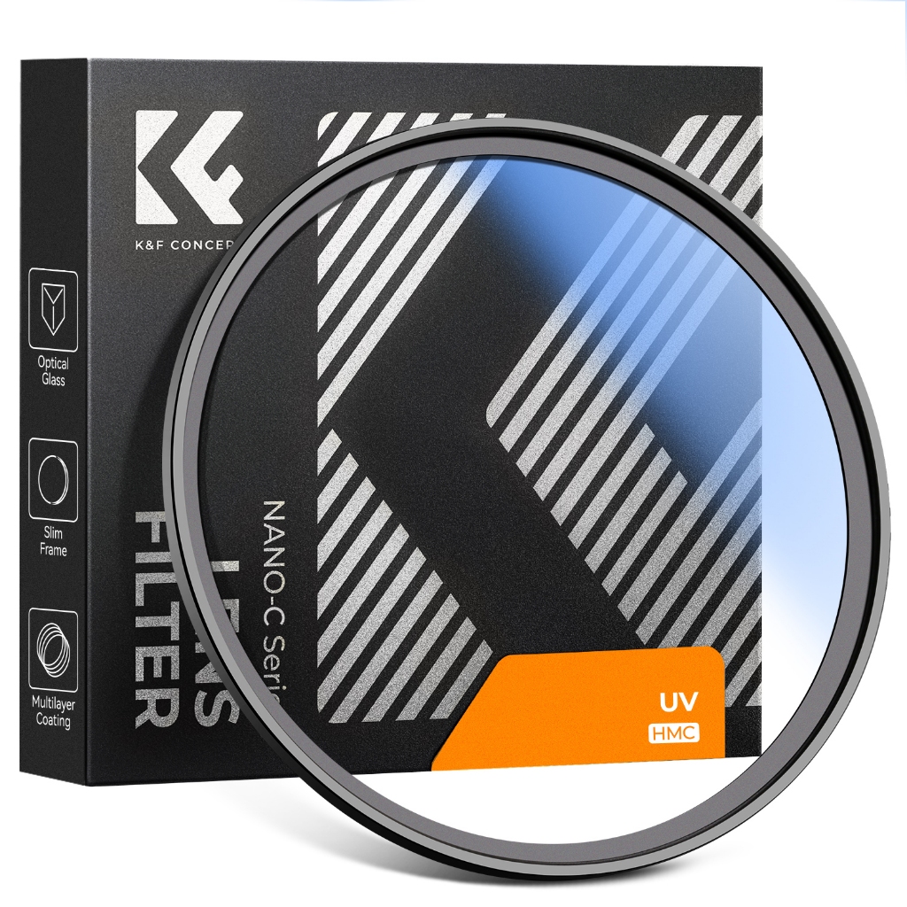 [ต้นฉบับ,พร้อมสต็อก] K&F Concept MC ตัวกรองป้องกันรังสียูวีกรอบบางพร้อมเคลือบอเนกประสงค์สําหรับเลนส์กล้อง Sony Nikon Canon DSLR ขนาด 49/52/58/67/77/82 มม