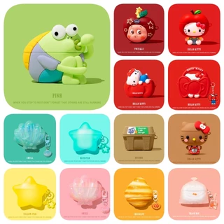 (คลังสินค้าพร้อม) เคสปลาน่ารักสําหรับ AirPods4/4ANC/1/2/3/Pro/Pro2/Pro3 เคสซิลิโคนอ่อนนุ่มพร้อมคาราบิเนอร์