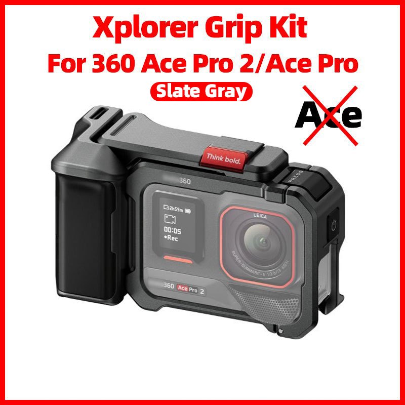 Authentc Xplorer Grip Kit สําหรับ 360 Ace Pro 2, Ace Pro Action กล้องอลูมิเนียมอัลลอยด์อุปกรณ์เสริม