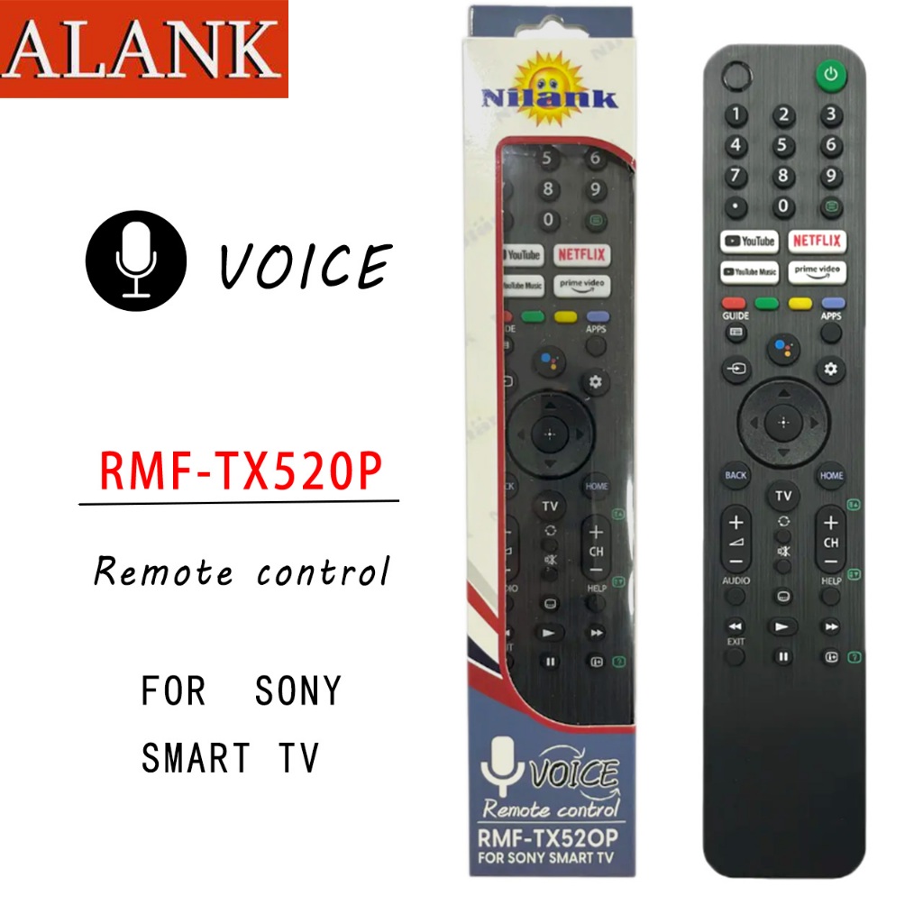 ALANK รีโมทคอนโทรลเสียง  [สินค้าแท้] เหมาะสําหรับ Sony Smart TV RMF-TX520P