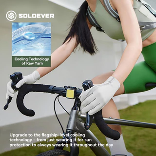 【TH Delivery】SOLOEVER ถุงมือกีฬากันแดดและกันลื่น ใช้ได้ทั้งตกปลาและขี่จักรยาน
