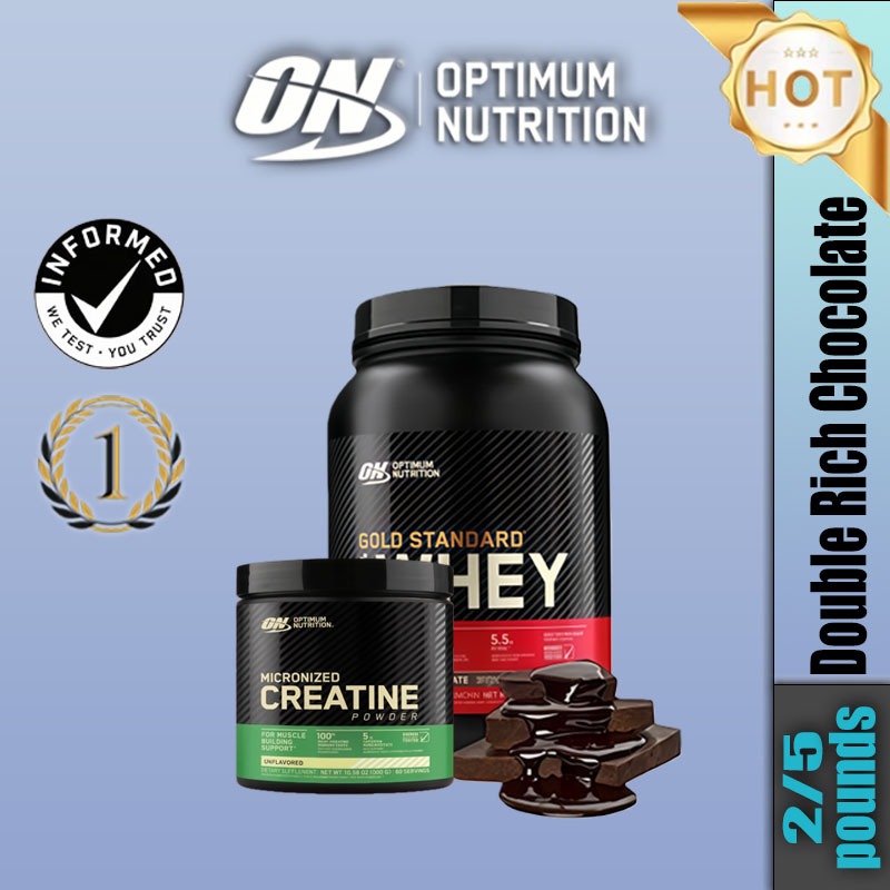 ON GoldStandard Double Rich Chocolate Whey Protein Powder คู่หูฟิตเนส