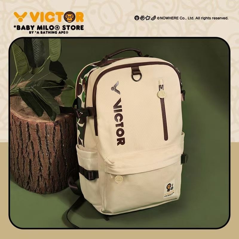 Victor Victory Badminton Bag victor Monkey Joint ผู้ชายผู้หญิงอินเทรนด์กีฬากระเป๋าเป้สะพายหลัง BR5049BM