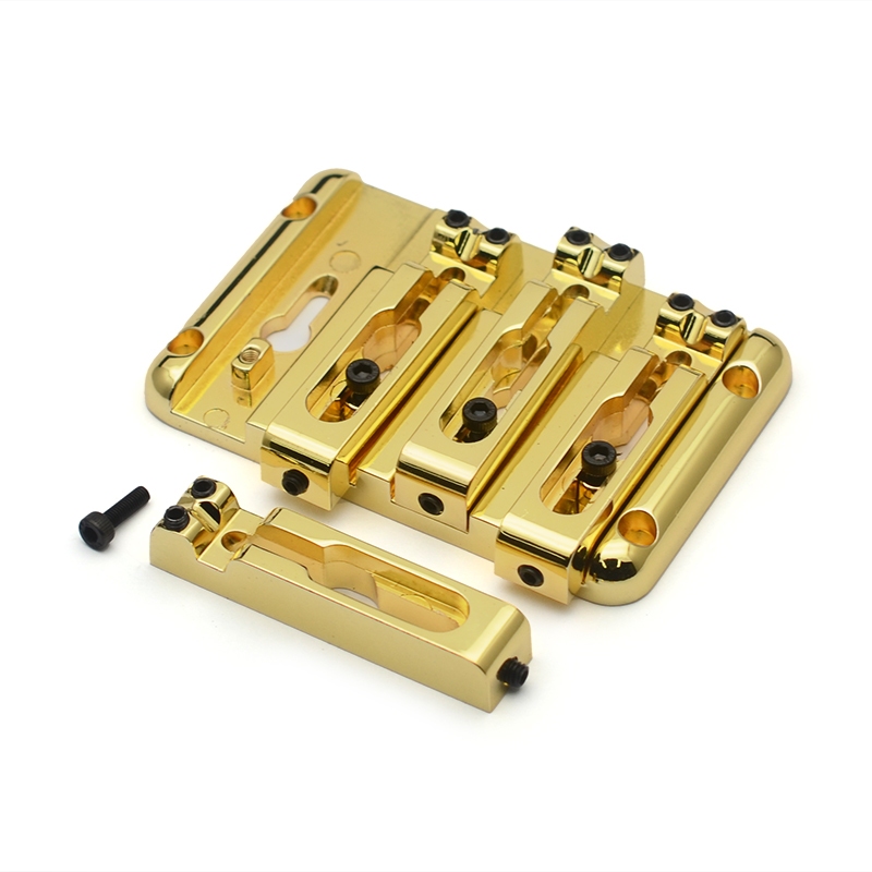 อานแยก 4 String Bass Bridge 90x60MM String String Body ผ่าน String Spacing 20 มม.เบสคงที่สะพาน