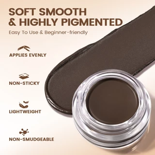 FOCALLURE Pro-shape Duo Eyebrow Cream 3D Full Sculpted Fluffy Feathery Fill Fix Lasting Instant จัดแต่งทรงผมเม็ดสีสูง Multi-ใช้ Non-cakey Quick-dry กันน้ํา Smudge-proof FA-23