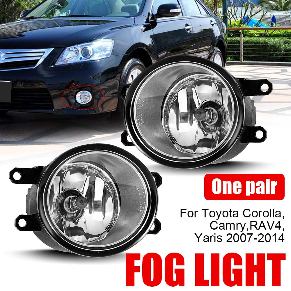 คู่ของ 07-14 Camry/Prius/Yaris/IS250/RX350 ไฟตัดหมอกเหมาะสําหรับ Toyota Universal หมอกโคมไฟ