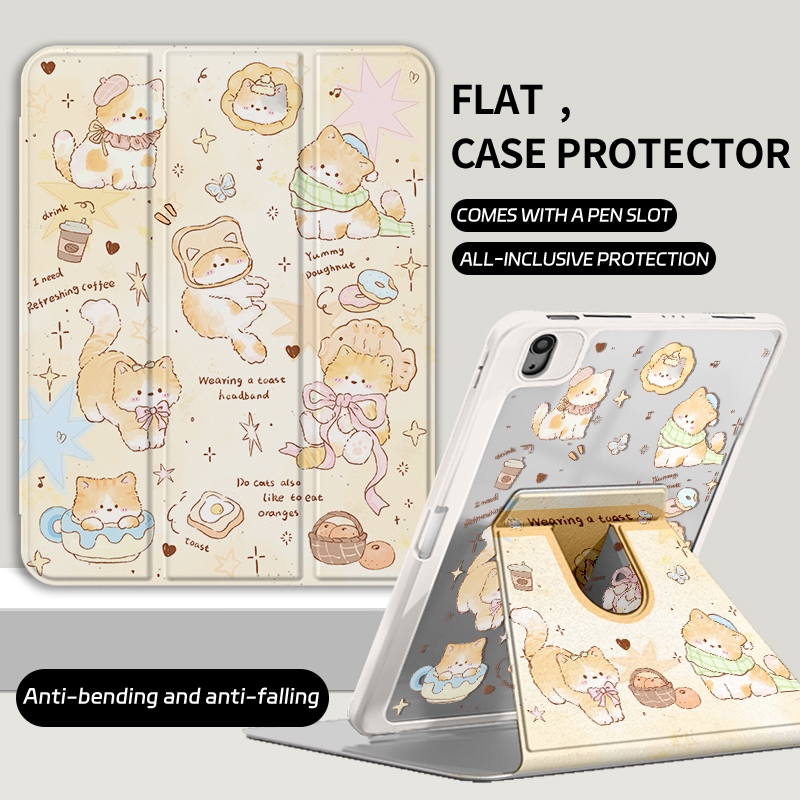 🔥พร้อมส่ง🔥case iPad Gen2 Gen11 Air8 11 ที่ใส่ปากกา Hello Kitty เคสiPadหมุน 360°Gen10 Air7/6 Pro11/13
