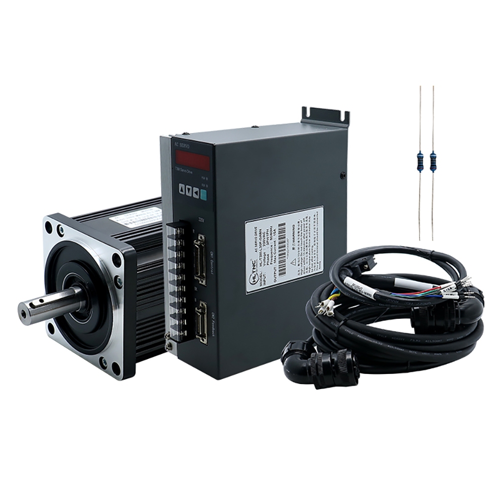 HLTNC 1.8KW 110 เซอร์โวมอเตอร์ 110ST-M06030 6N.m 857ozin MAX18N.m 220V 3000RPM 6.0A + ไดรฟ์ T3DF RS4