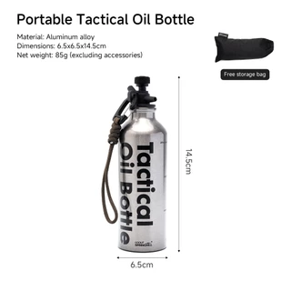 Springhill 500ML ขวดน้ํามันยุทธวิธีแบบพกพา - ขวดเชื้อเพลิงกลางแจ้งสําหรับตั้งแคมป์ภาชนะเก็บเชื้อเพลิงฉุกเฉิน