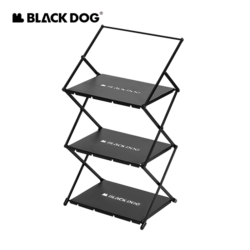 BLACKDOG ชั้นแขวนเก็บของแบบพับได้ ใช้งานได้หลายฟังก์ชัน สำหรับแคมป์ปิ้ง กลางแจ้ง​
