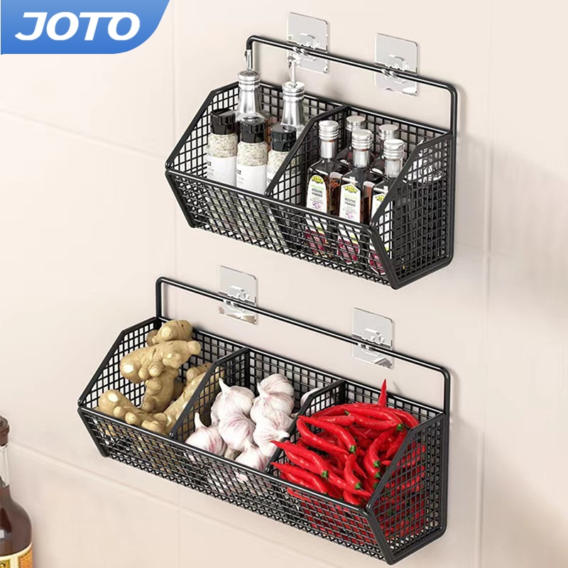 JOTO ชั้นวางของในครัว ห้องน้ำ ห้องครัว ชั้นอเนกประสงค์ไม่ต้องเจาะกำแพง ทนทานแข็งแรงไม่หลุดง่าย
