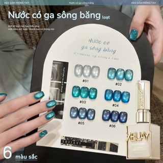 XEIJAYI 15มล ชุดยาทาเล็บแม่เหล็กลายแมวตา Glacier Series ขนาด…