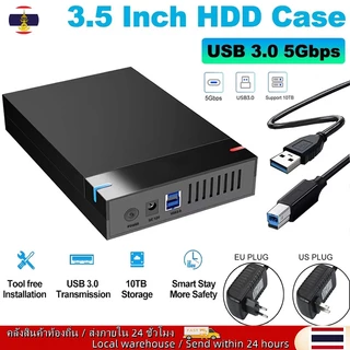 🚚ท้องถิ่น🚚 3.5 นิ้ว HDD Case USB 3.0 ถึง SATA III ฮาร์ดไดรฟ์ภายนอก 10TB Hard Drive Enclosure อะแดปเตอร์ความเร็วสูงสําหรับ PC Lapop