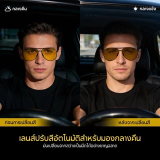 Cyxusแว่นกันแดด เลนส์โพลาไรซ์สำหรับมองกลางคืน เปลี่ยนสีตามแสง UV400 วัสดุ TR90 1489Hi02